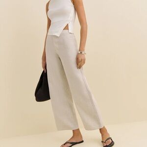 Reformation Joni Linen Cropped Pants Size 0